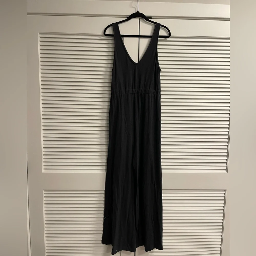 FP Beach 2 Piece Set. Wide Leg Jumpsuit & Jacket. Linen Knit Material. Size L. - Picture 8 of 9